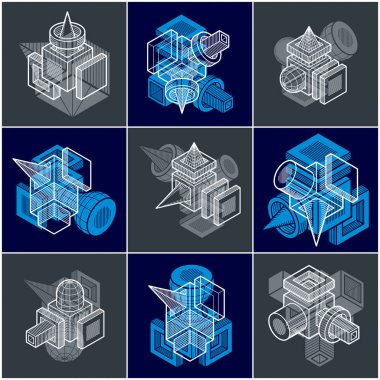 Soyut şekiller koleksiyonu.