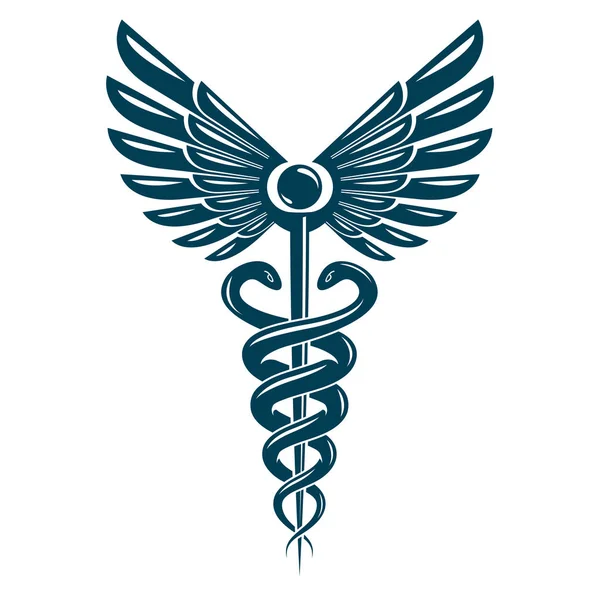 Farmacia icono Caduceus — Vector de stock