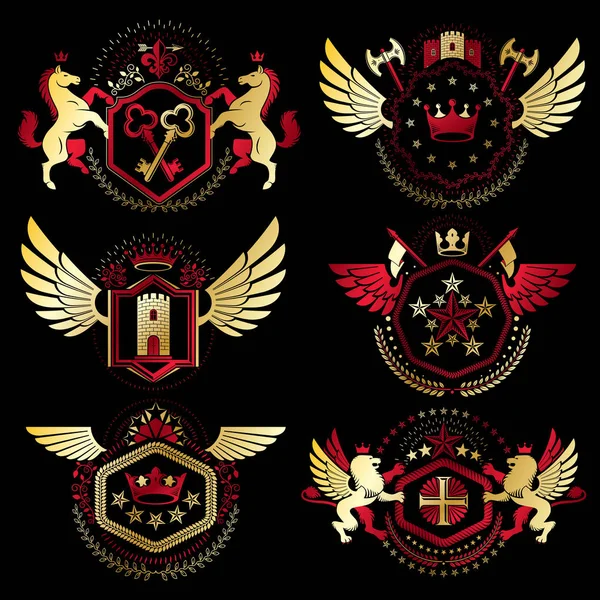 Vintage emblemen collectie — Stockvector