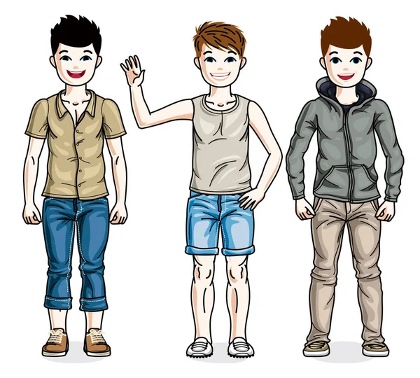 yakışıklı çizgi film erkek seti