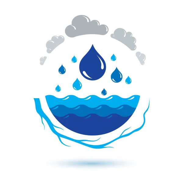 Логотип теми свіжості океану — стоковий вектор