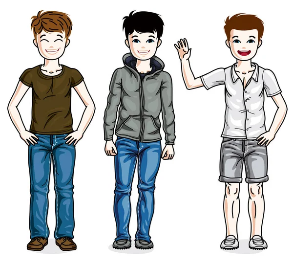 yakışıklı çizgi film erkek seti