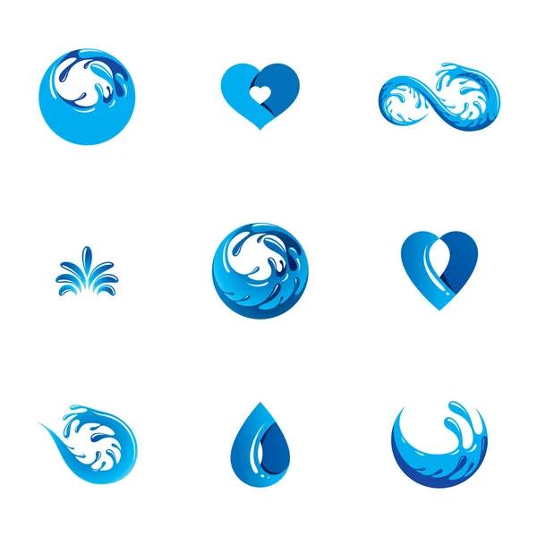 Symbole aqua écologie — Image vectorielle