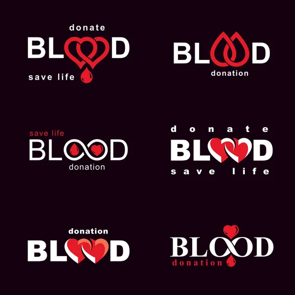 Logotype de don de sang — Image vectorielle