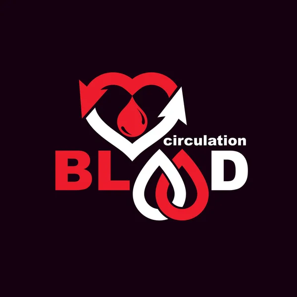 Logotipo de donación de sangre — Vector de stock