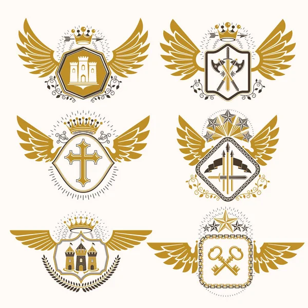 Vintage emblemen collectie — Stockvector