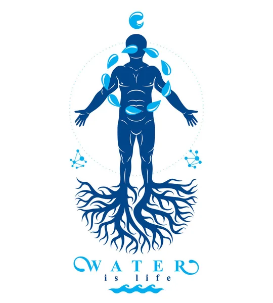 Czysty ekologia aqua symbol — Wektor stockowy