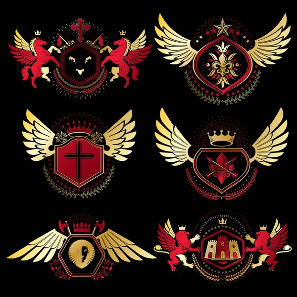 Vintage emblemen collectie — Stockvector