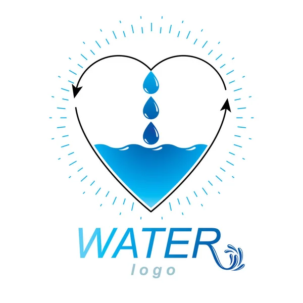 Aqua ecology symbol — Stock Vector