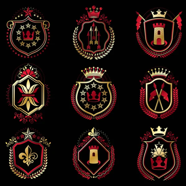 Collection d'emblèmes vintage — Image vectorielle