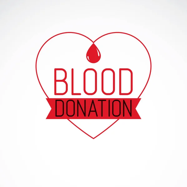 Logotipo de donación de sangre — Vector de stock