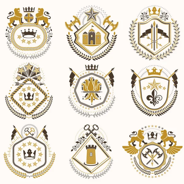 Colecție embleme vintage — Vector de stoc