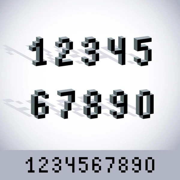 Numération pixel art — Image vectorielle