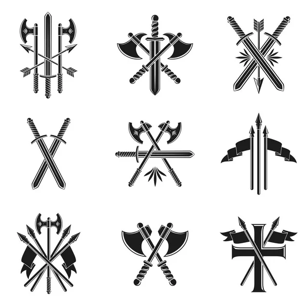 Religieuze emblemen set — Stockvector