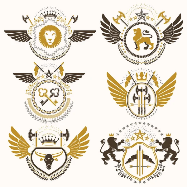 Vintage emblemen collectie — Stockvector
