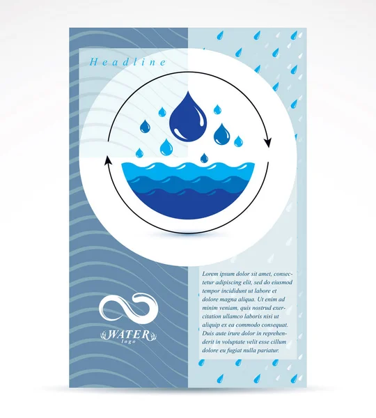 Aqua simbolo dell'ecologia — Vettoriale Stock