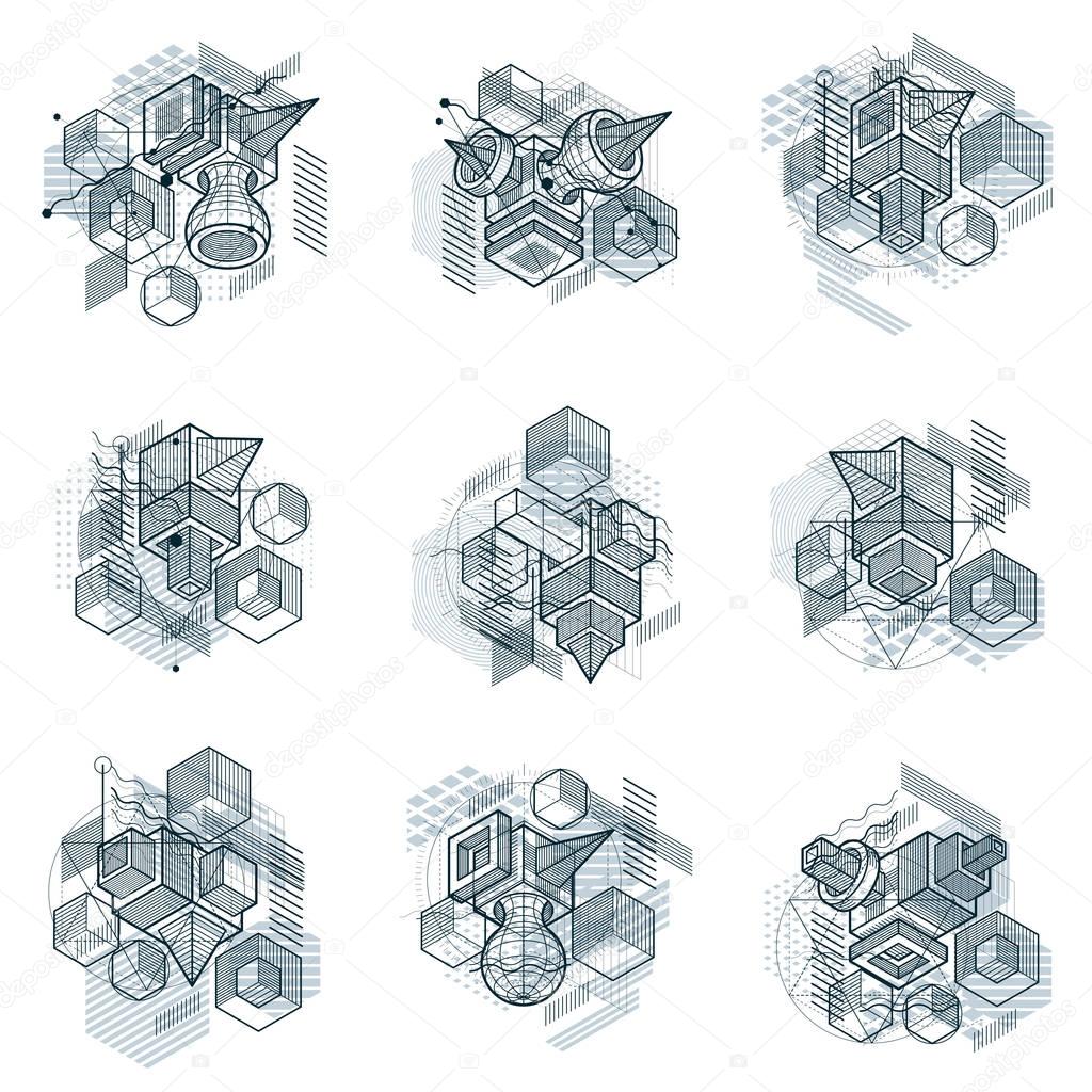 Isometric abstraction with elements