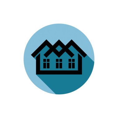 Basit ev vektör çizim ayrıntılı. 