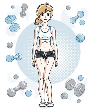  güzel sarışın atletik kadın 