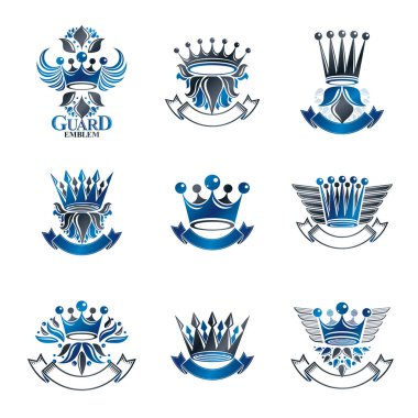 Kraliyet kron amblem seti