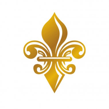 lily çiçek ile dekoratif amblemi