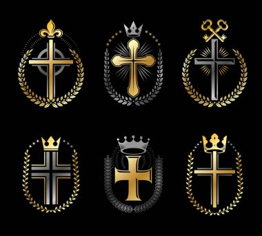Dini haç amblem seti