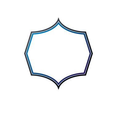 Boş boşluk, vektör amblemi ile antika çerçeve.