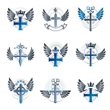 Dini haç amblem seti