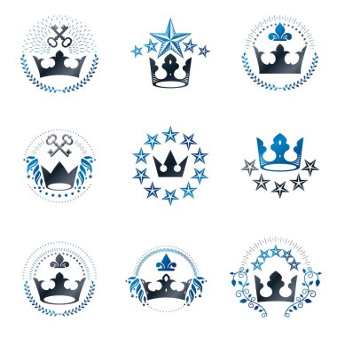 Kraliyet kron amblem seti