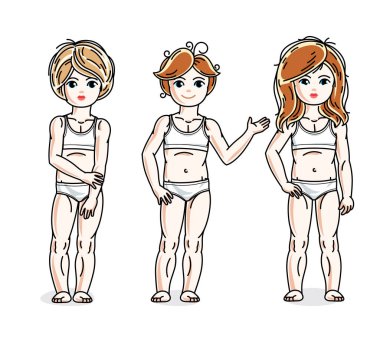 Şirin küçük kızlar.