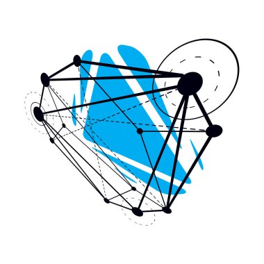 Soyut vektör arka plan, izometrik boyutlu şekli.