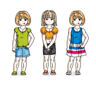 Küçük kızlar sevimli çocuklar 