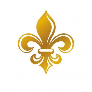 lily çiçek ile dekoratif amblemi