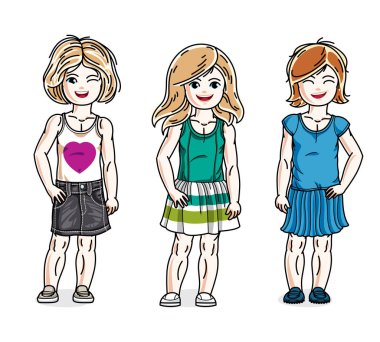 Güzel mutlu küçük kızlar 