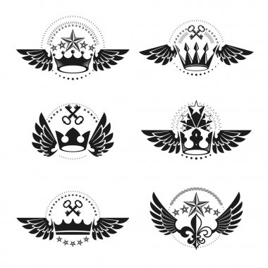  Kron ve eski yıldız amblem ayarla