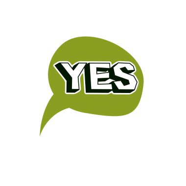 Yeşil onay işareti ile vektör Evet onay kutusu. 