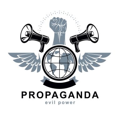 Megafon aygıtla oluşan pazarlama poster