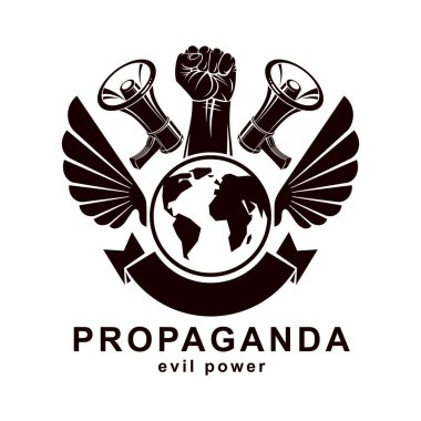 Megafon aygıtla oluşan pazarlama poster