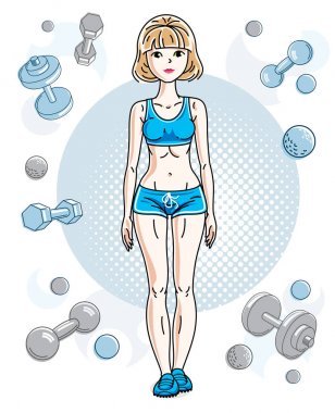 güzel sarışın atletik kadın 