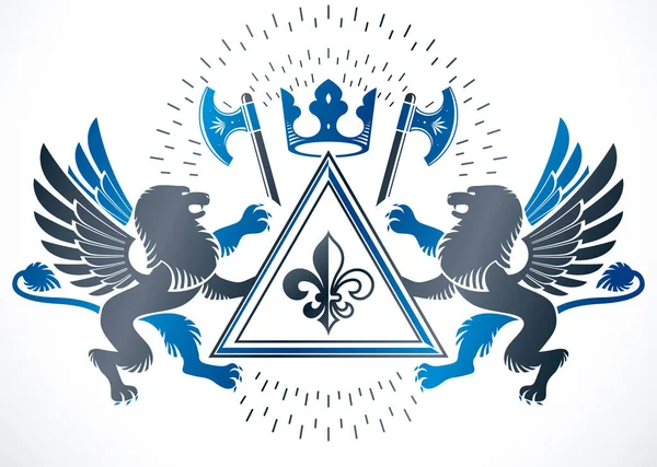 Heraldic Coat of Arms — Stock Vector