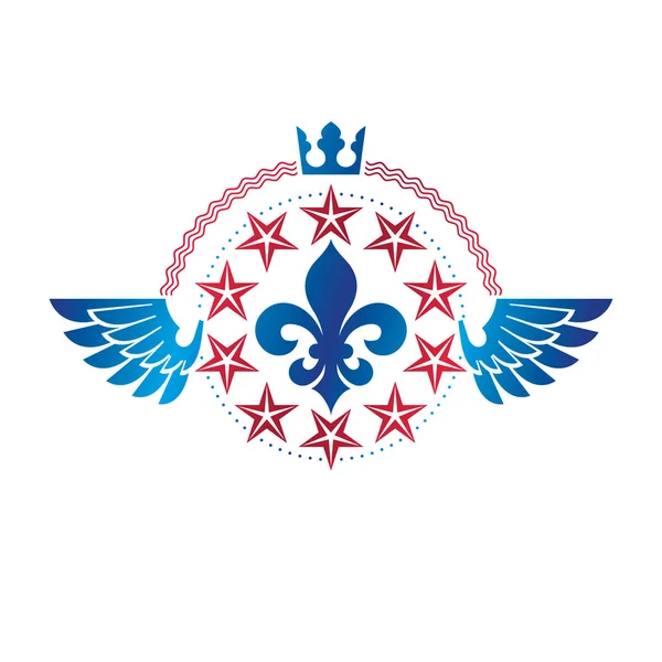 Emblema estrella militar — Vector de stock