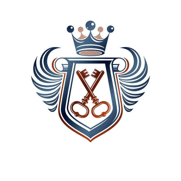 Escudo de armas heráldico — Vector de stock