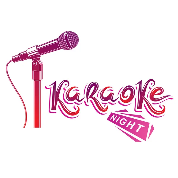 Noční zábava koncept, karaoke noci vektor — Stockový vektor