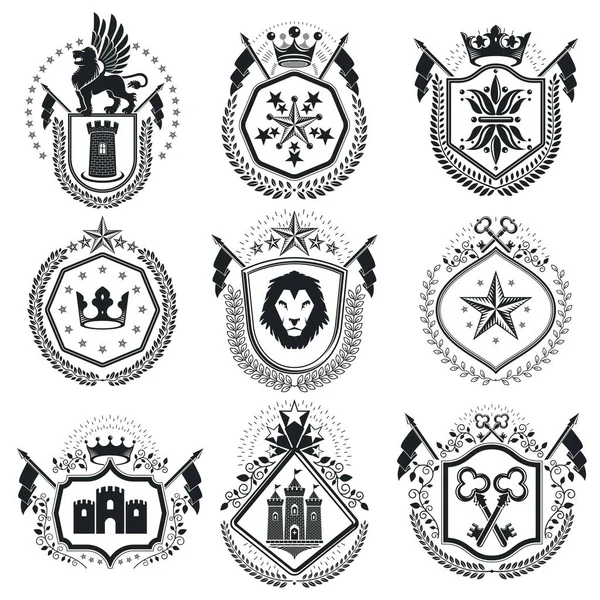 Retro Vintage Insignias. — Stok Vektör