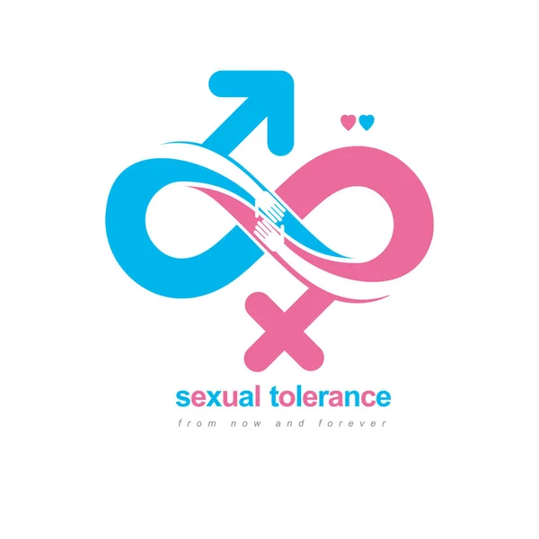 Logo conceptuel Love Forever, symbole vectoriel — Image vectorielle