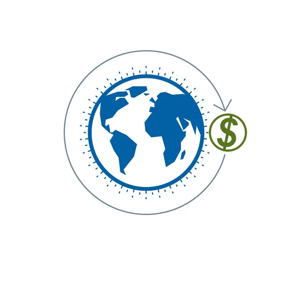 Global Business creative logo, unique vector symbol — Stock Vector