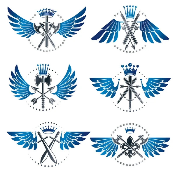 Vintage silah Amblemler ayarla