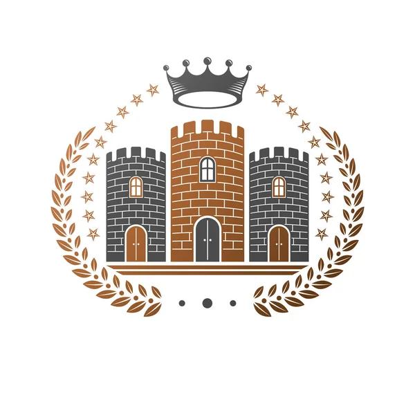 Ancient Castle emblem. — Stock Vector