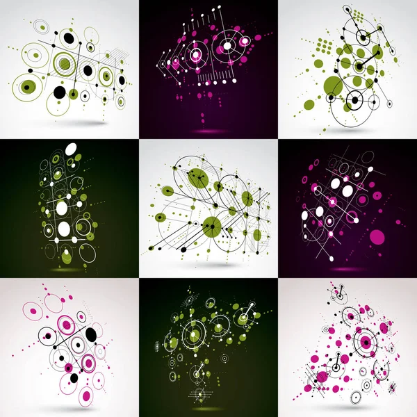 Collection of vector abstract backgrounds — Stock Vector