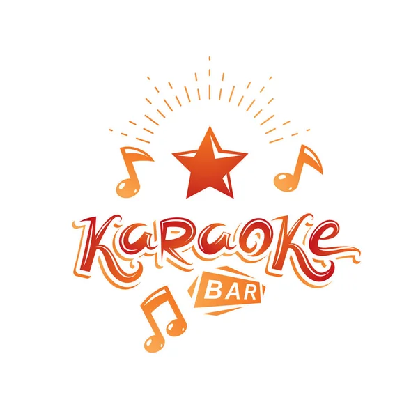 Karaoke bar escrita — Vetor de Stock